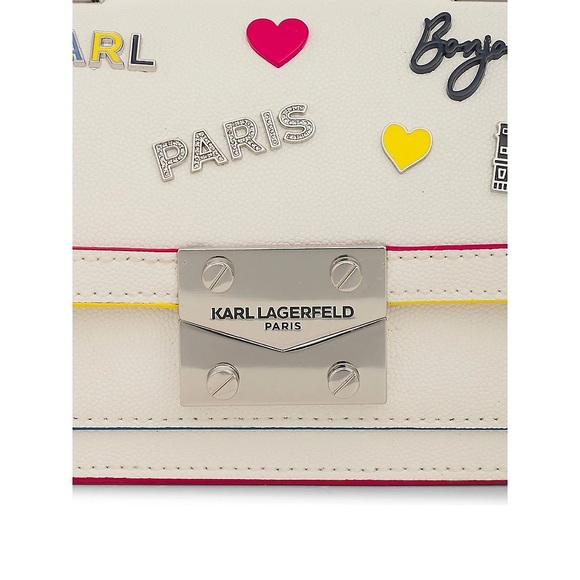 Karl Lagerfeld Corinne Leather Shoulder Bag - white - Picture 5 of 5